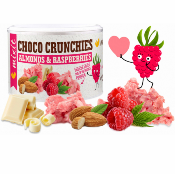 Mixit Crunchies Malinové čokohrudky s mandľami 140 g