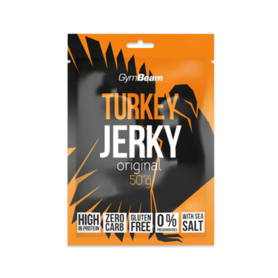 GymBeam Sušené mäso Turkey Jerky originál 50 g